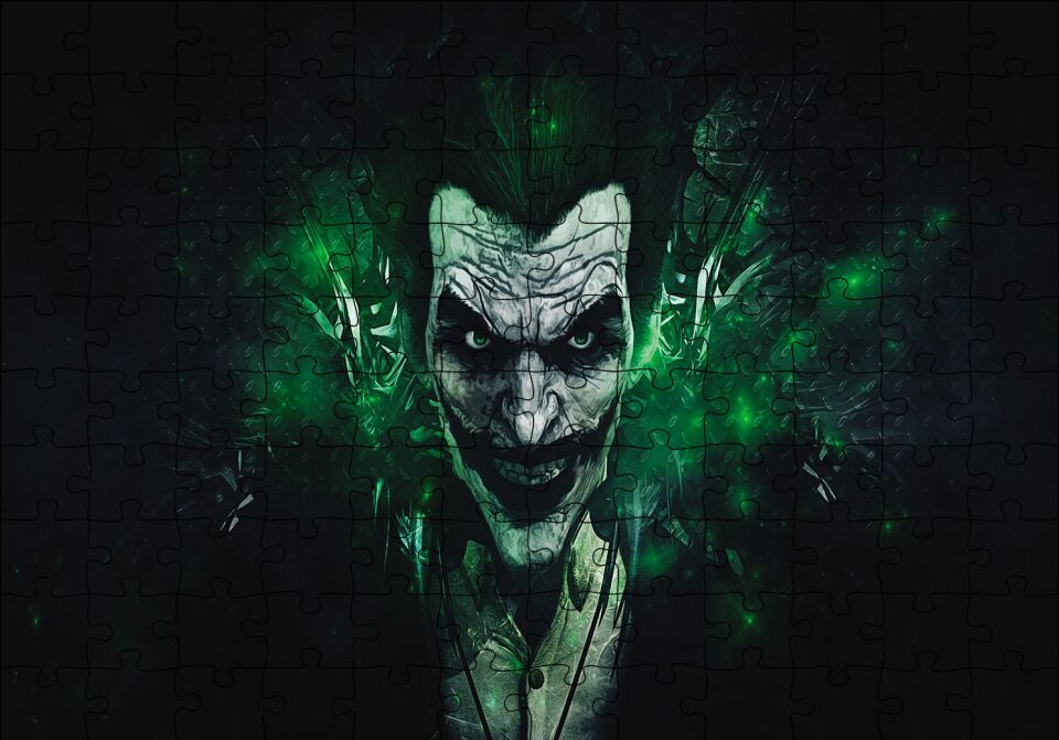 Joker Yeşil Puzzle Yapboz MDF Ahşap