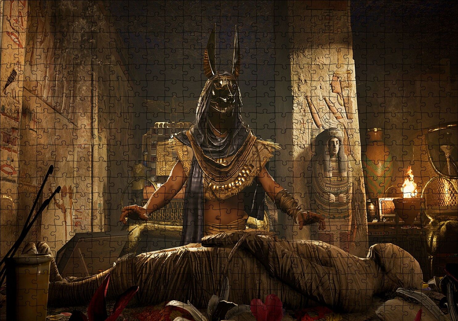 Assassins Creed Origins Mısır Mumya Puzzle Yapboz MDF Ahşap 500 Parça 49 cm X 68 cm