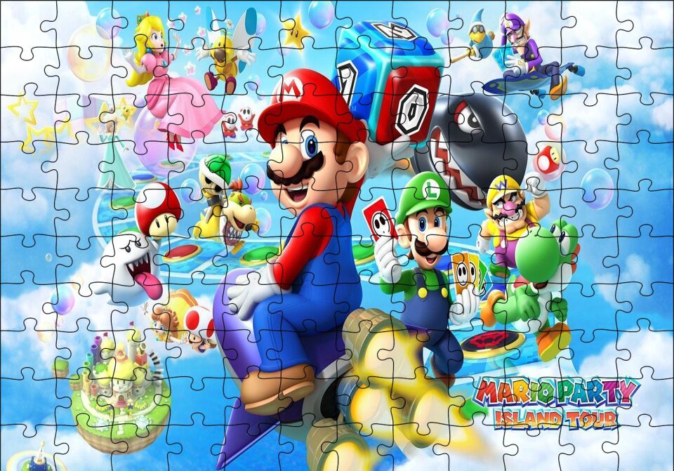 Nintendo Mario Party Island Tour Puzzle Yapboz MDF Ahşap