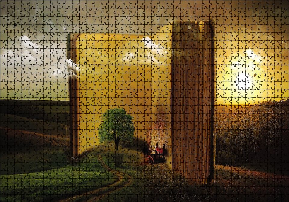 Doğa Kitap Yol Hayal Sanal Puzzle Yapboz MDF Ahşap 1000 Parça 49 cm X 68 cm