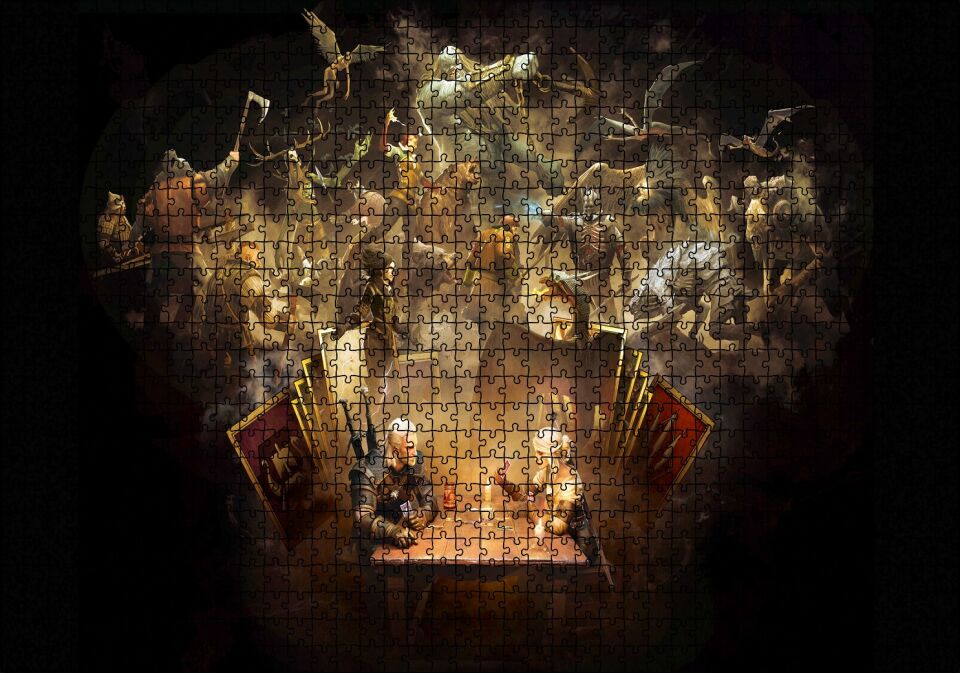 Witcher Macera Oyunu Kahramanları Görseli Puzzle Yapboz MDF Ahşap 1000 Parça 49 cm X 68 cm