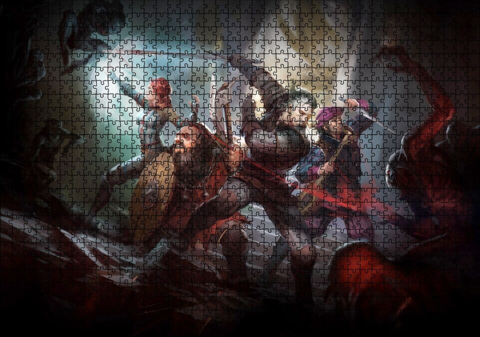 Witcher Macera Oyunu Savunma Görseli Puzzle Yapboz MDF Ahşap 1000 Parça 49 cm X 68 cm