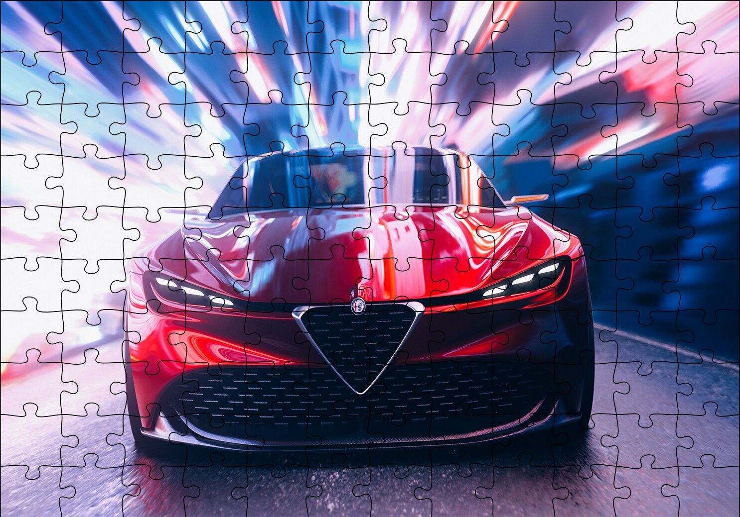 Alfa Romeo Zagato Puzzle Yapboz MDF Ahşap 120 Parça 24 cm X 34 cm