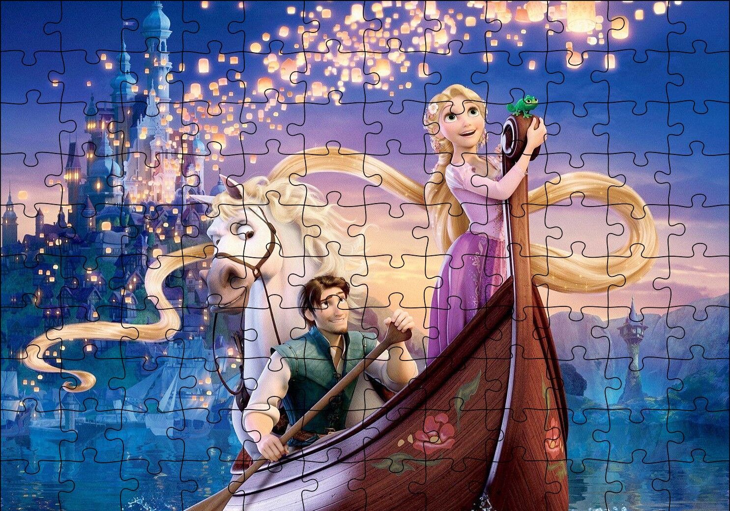 Sinbad ve Prenses Kayıkta Puzzle Yapboz MDF Ahşap