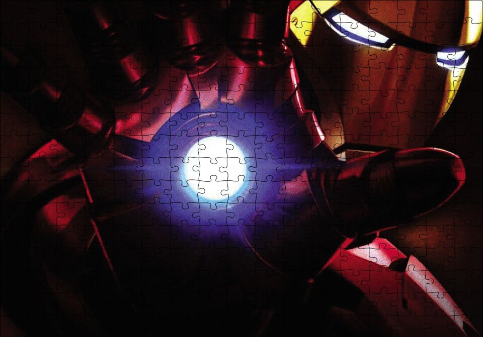 Iron Man Avuç Puzzle Yapboz MDF Ahşap 255 Parça 34 cm X 49 cm