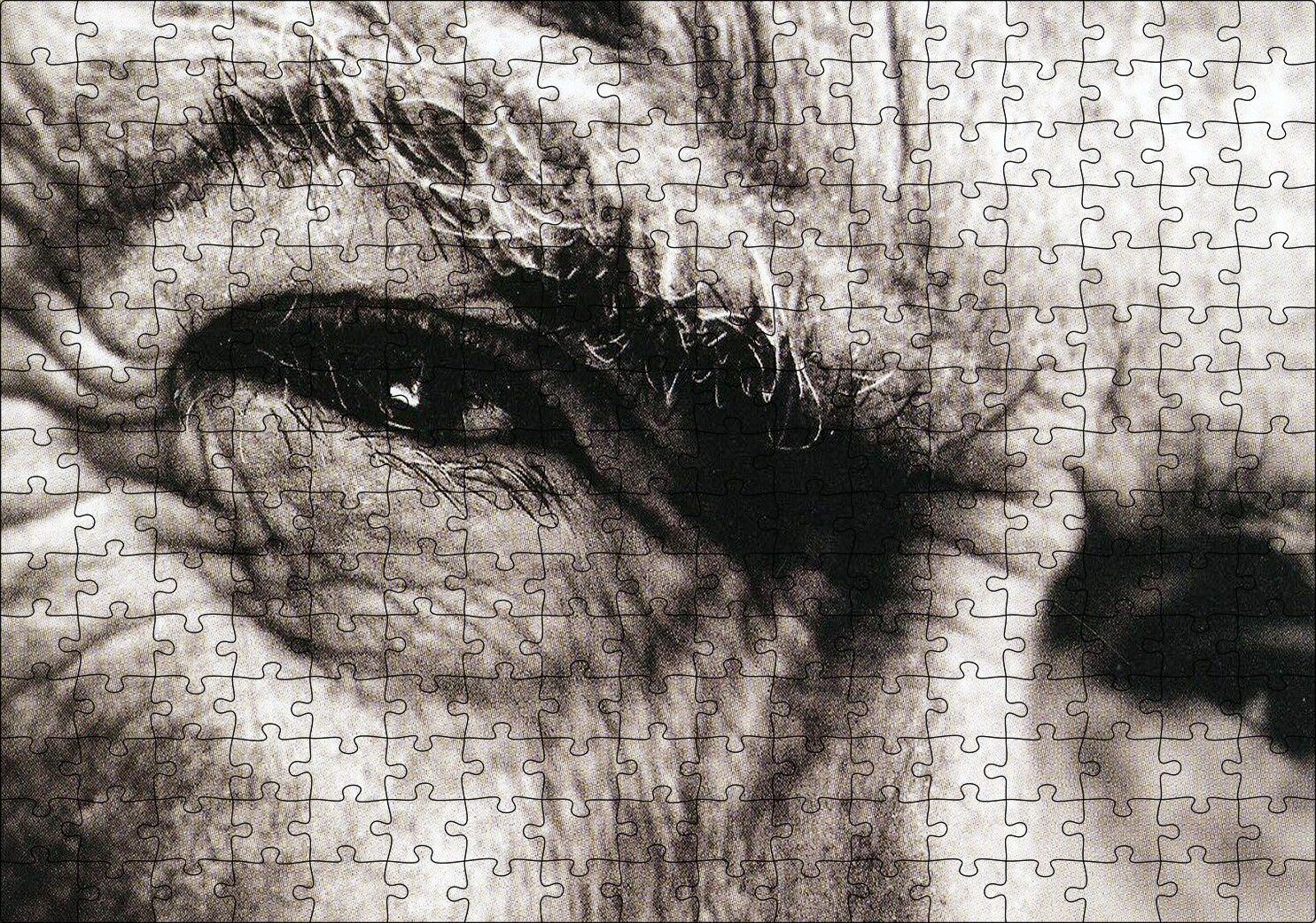 Clint Eastwood Portre Gözler Puzzle Yapboz MDF Ahşap 255 Parça 34 cm X 49 cm