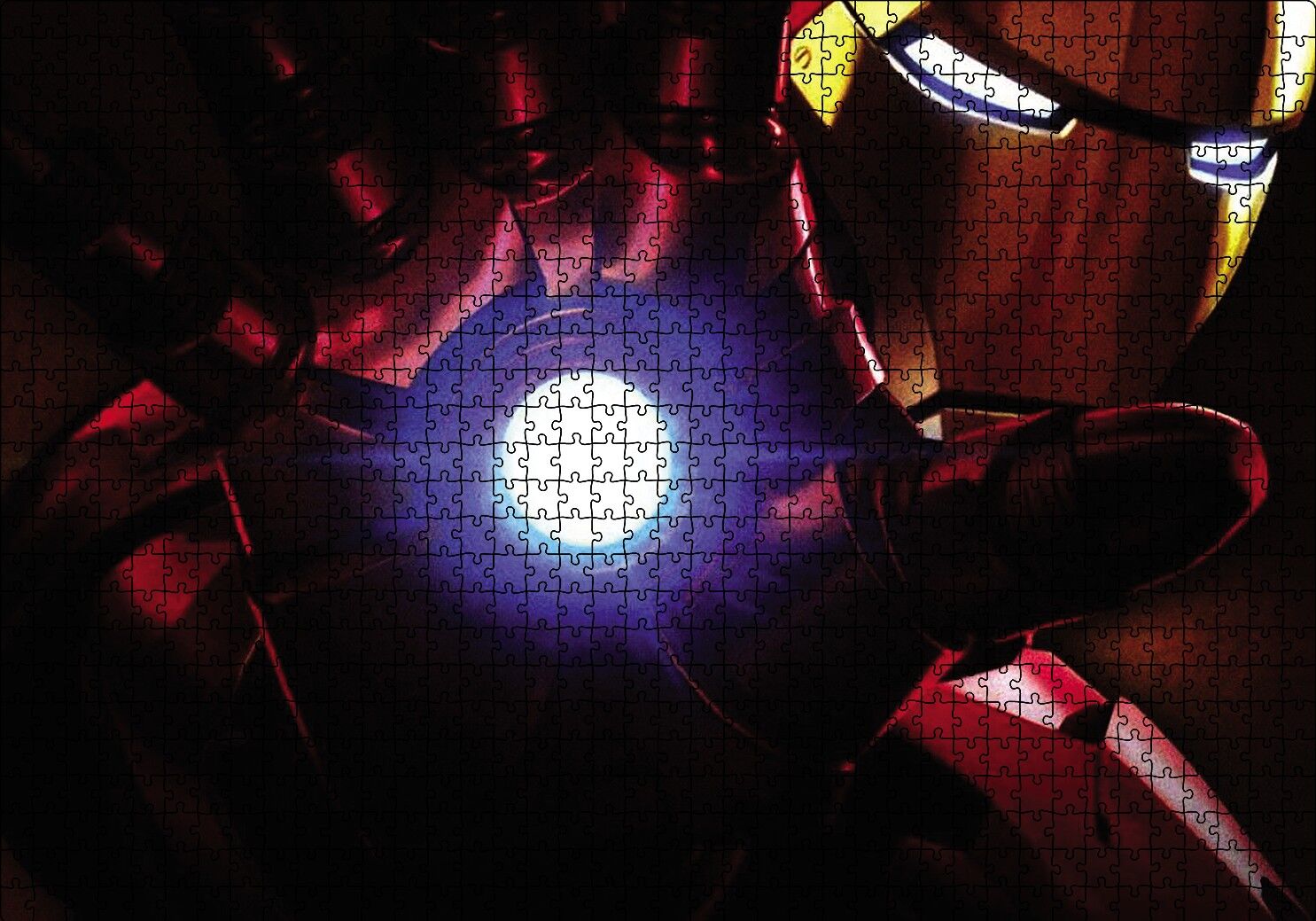 Iron Man Avuç Puzzle Yapboz MDF Ahşap 1000 Parça 49 cm X 68 cm