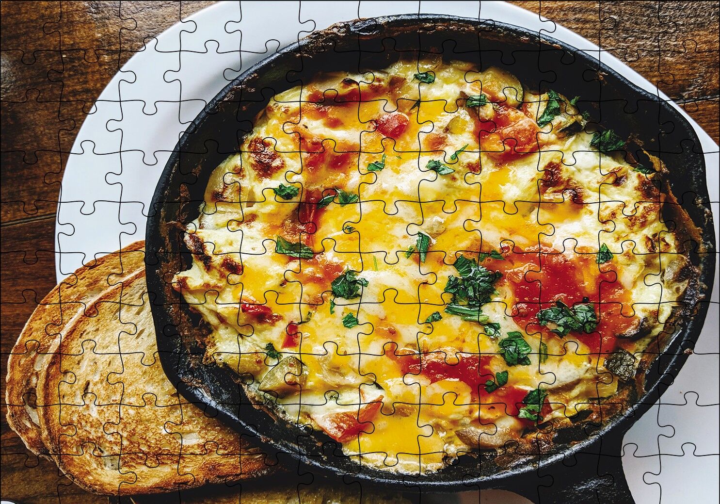 İtalyan Yumurtası Puzzle Yapboz MDF Ahşap 120 Parça 24 cm X 34 cm
