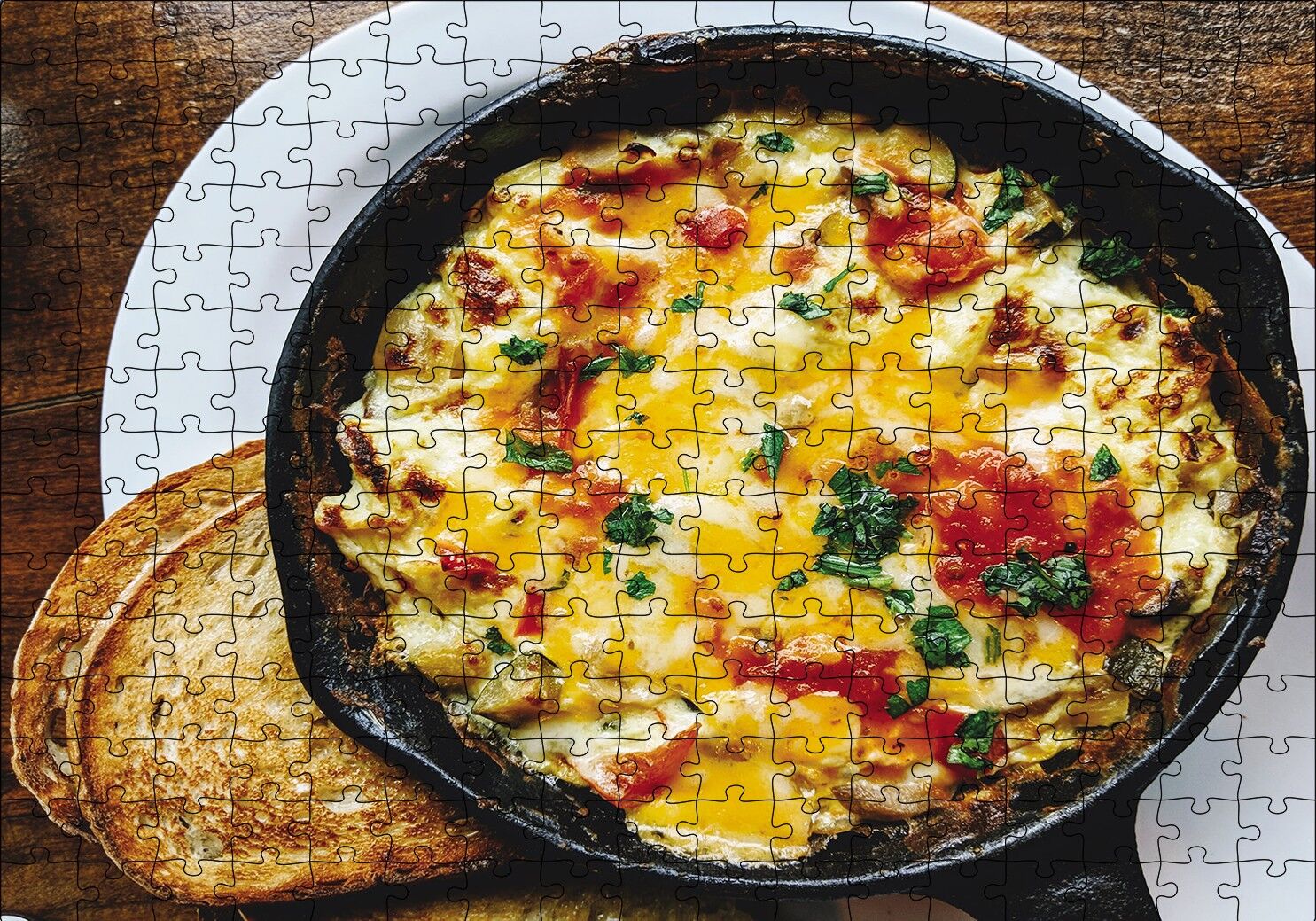 İtalyan Yumurtası Puzzle Yapboz MDF Ahşap 255 Parça 34 cm X 49 cm