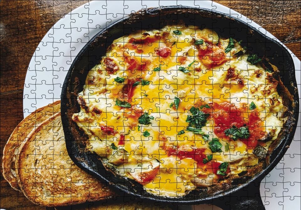 İtalyan Yumurtası Puzzle Yapboz MDF Ahşap 255 Parça 34 cm X 49 cm