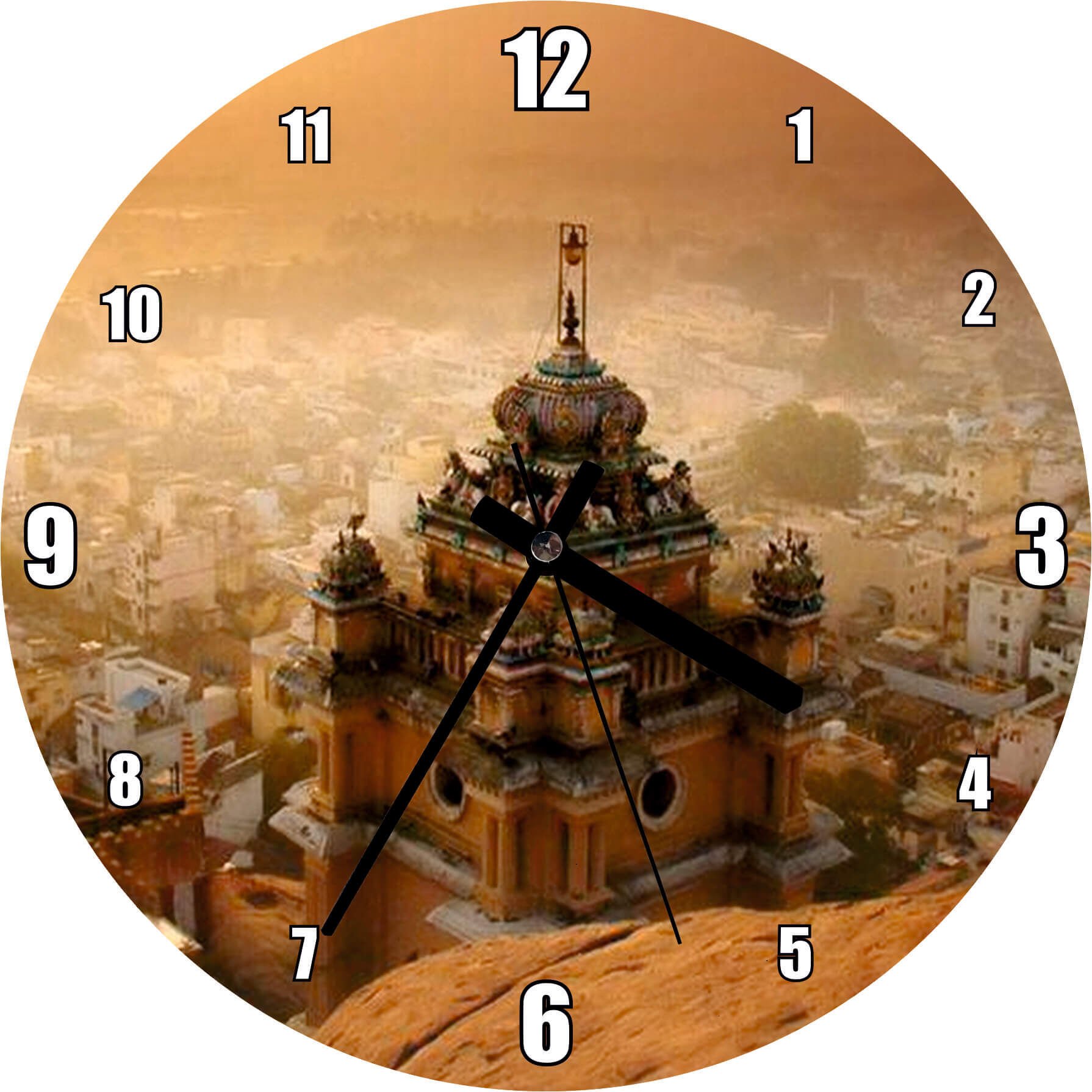 Sisler İçindeki Hindistan Mdf Ahşap Duvar Saati