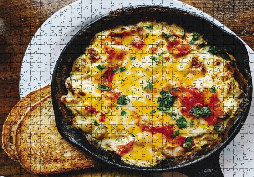 İtalyan Yumurtası Puzzle Yapboz MDF Ahşap 500 Parça 49 cm X 68 cm