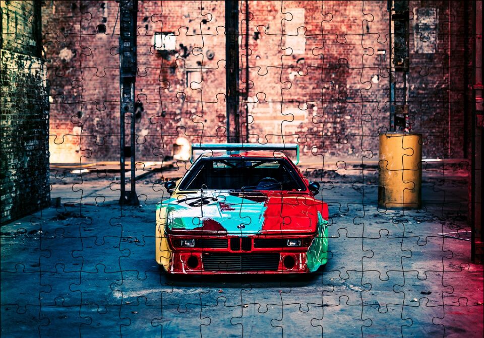 BMW İtaldesign Art Car Puzzle Yapboz MDF Ahşap