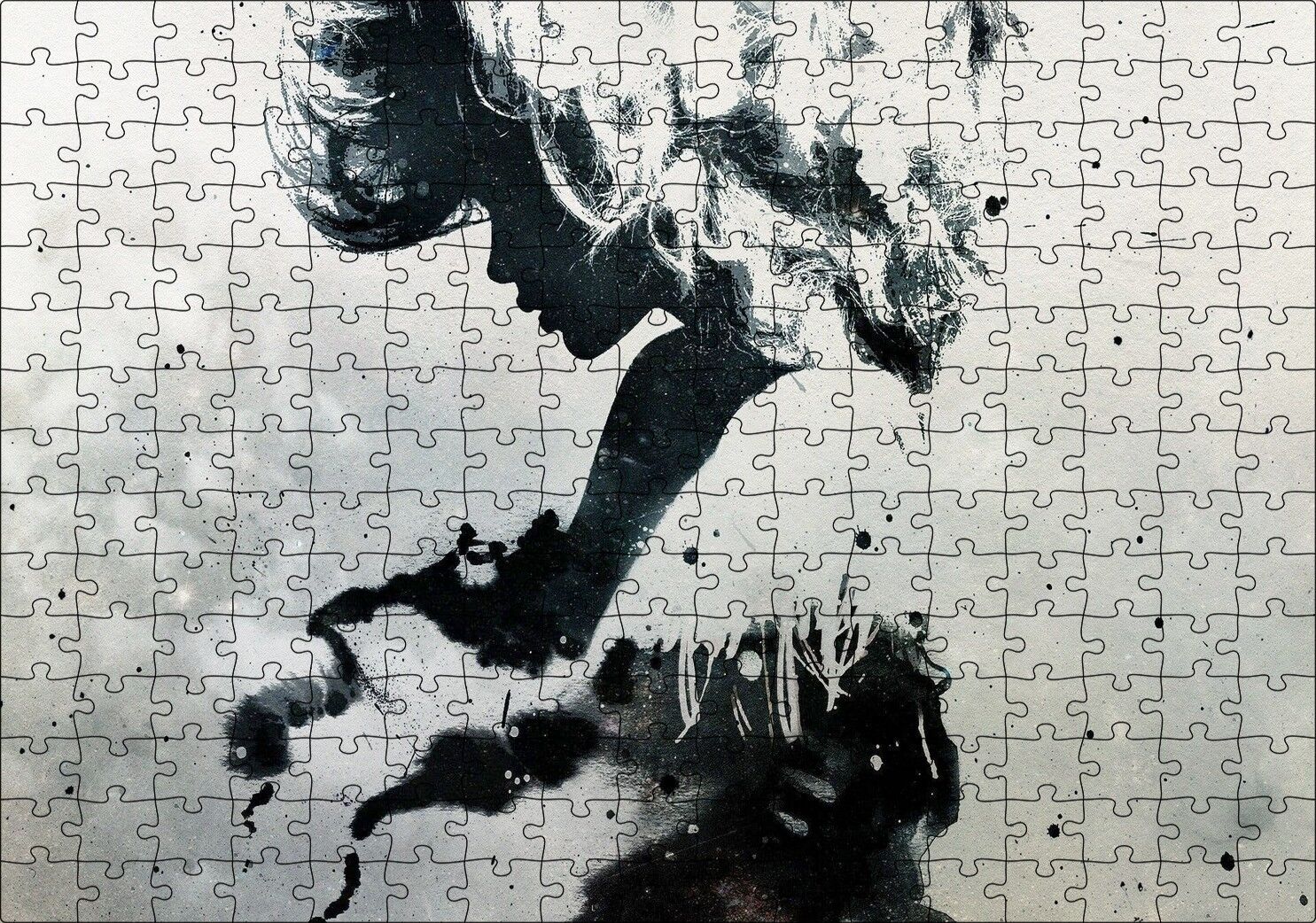 Kadın Temalı Duvar Püskürtme Boyama Puzzle Yapboz MDF Ahşap 255 Parça 34 cm X 49 cm
