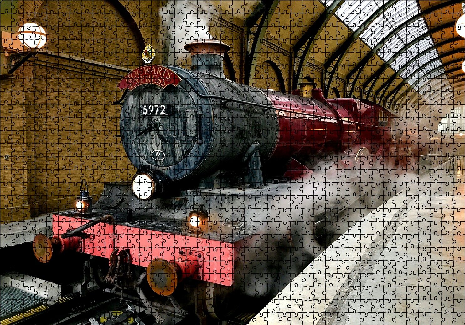 Harry Potter Hogwarts Express Buharlı Tren Puzzle Yapboz MDF Ahşap 1000 Parça 49 cm X 68 cm