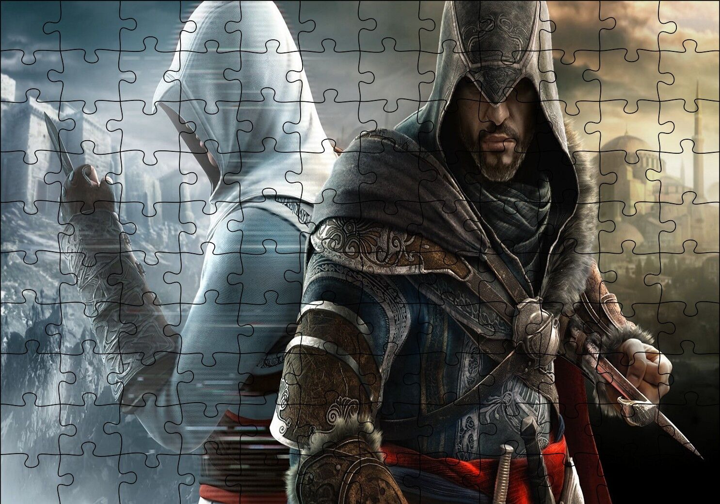 Assassins Creed Revelations Suikastçiler İstanbul'da Puzzle Yapboz MDF Ahşap 120 Parça 24 cm X 34 cm