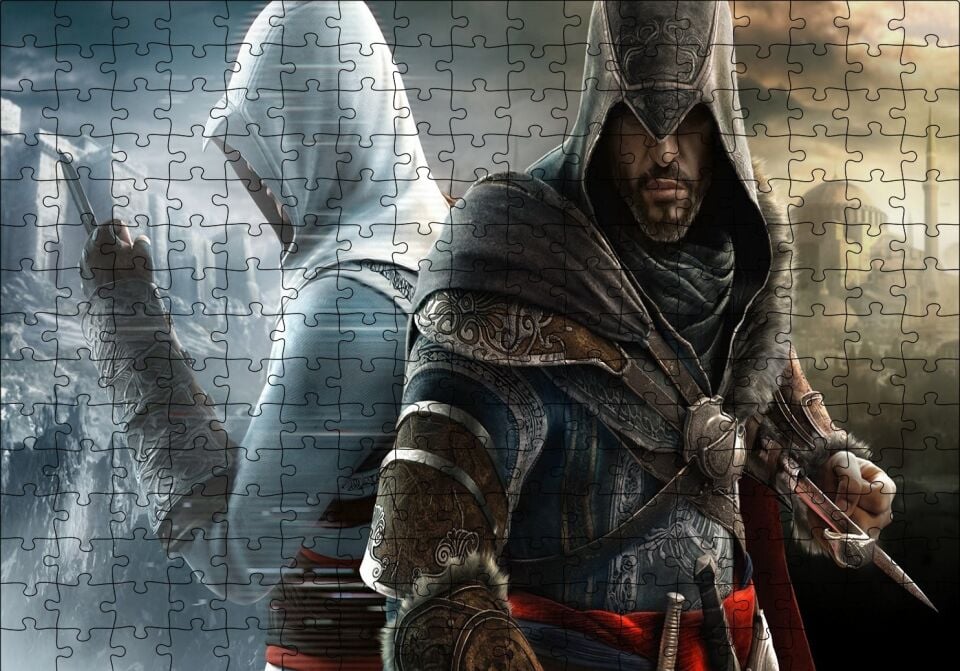 Assassins Creed Revelations Suikastçiler İstanbul'da Puzzle Yapboz MDF Ahşap 255 Parça 34 cm X 49 cm