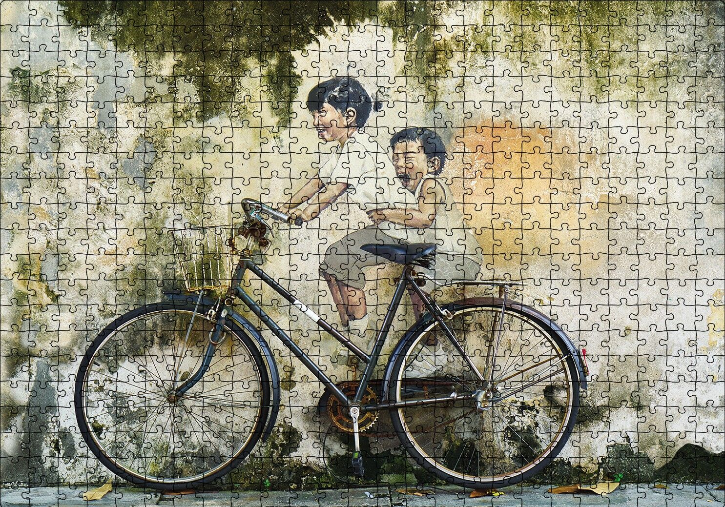 Gerçek Sanal Duvar Resmi Çocuklar Puzzle Yapboz MDF Ahşap 500 Parça 49 cm X 68 cm