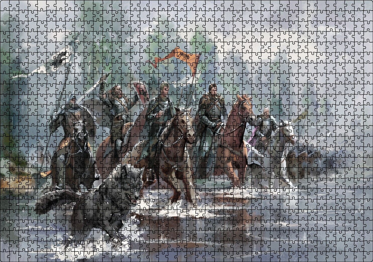 Game Of Thrones Savaşı Animasyon Görseli Puzzle Yapboz MDF Ahşap 1000 Parça 49 cm X 68 cm