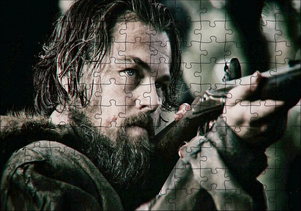 The Revenant Leonardo Di Caprio Puzzle Yapboz MDF Ahşap 120 Parça 24 cm X 34 cm