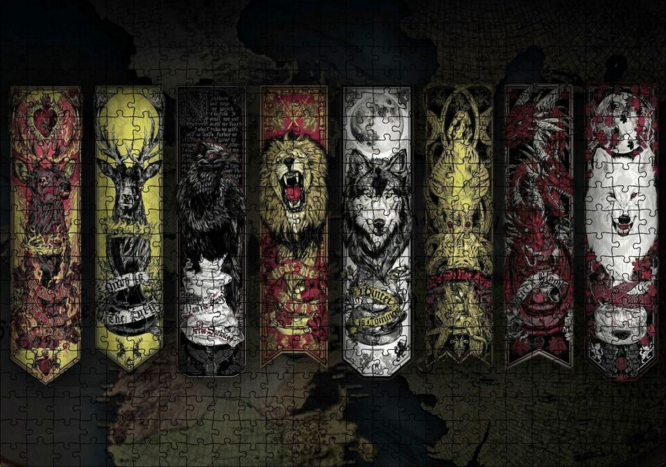 Game Of Thrones Televizyon Dizisi Görseli Puzzle Yapboz MDF Ahşap 500 Parça 49 cm X 68 cm