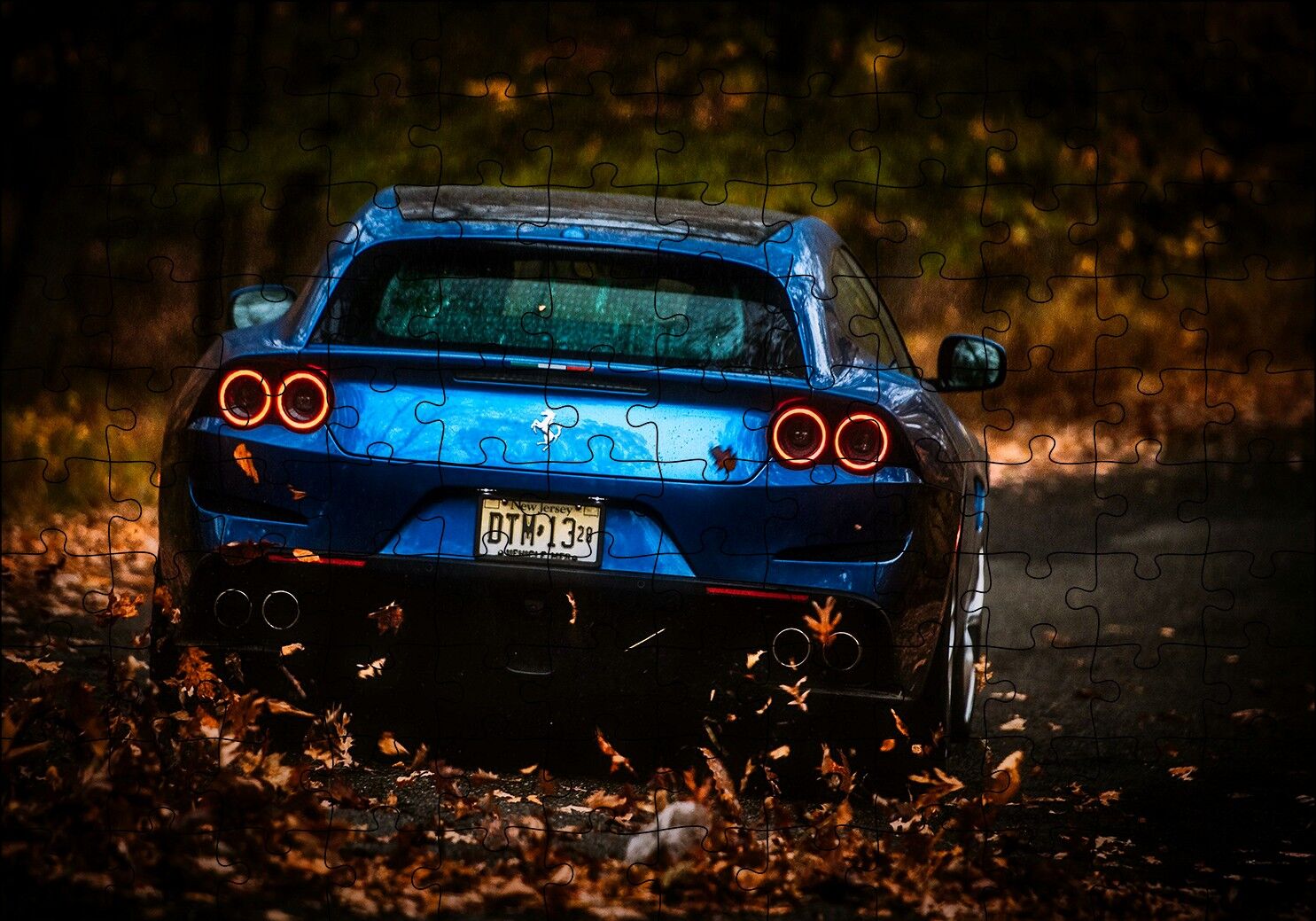 Ferrari GTC4 Lusso Puzzle Yapboz MDF Ahşap