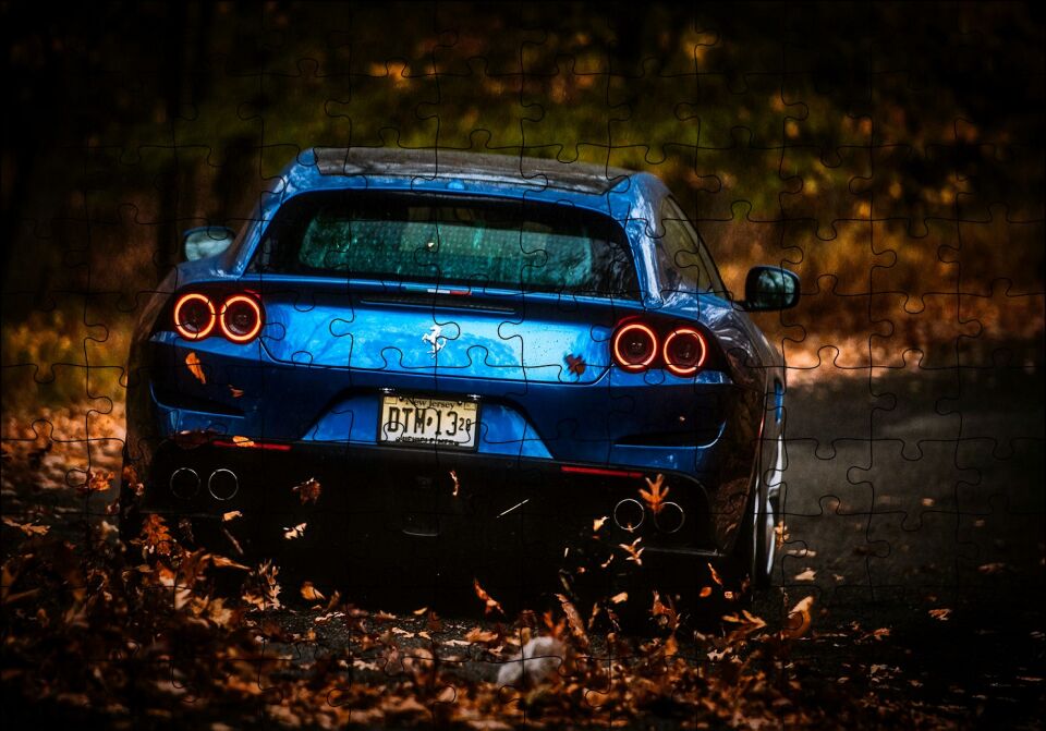 Ferrari GTC4 Lusso Puzzle Yapboz MDF Ahşap