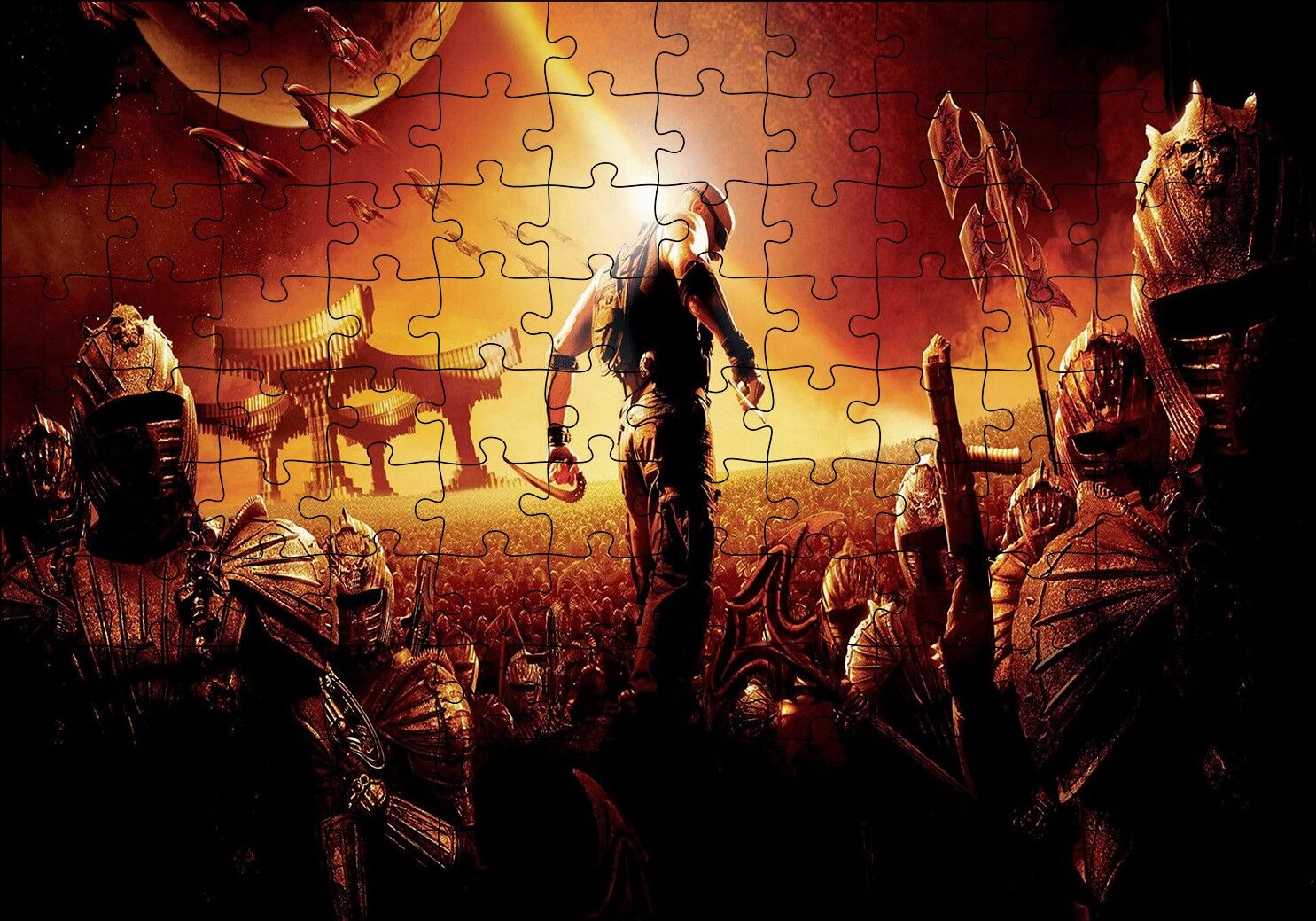 The Chronicles of Riddick 2004 Görsel Puzzle Yapboz MDF Ahşap 120 Parça 24 cm X 34 cm