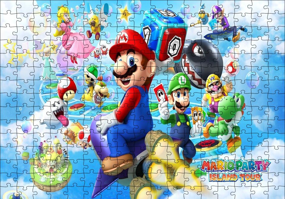 Nintendo Mario Party Island Tour Puzzle Yapboz MDF Ahşap 255 Parça 34 cm X 49 cm