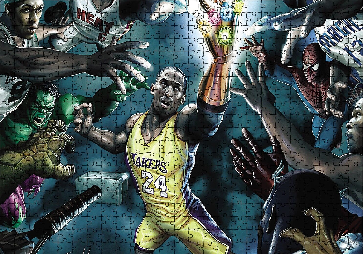 Havalı Nba Puzzle Yapboz MDF Ahşap 500 Parça 49 cm X 68 cm