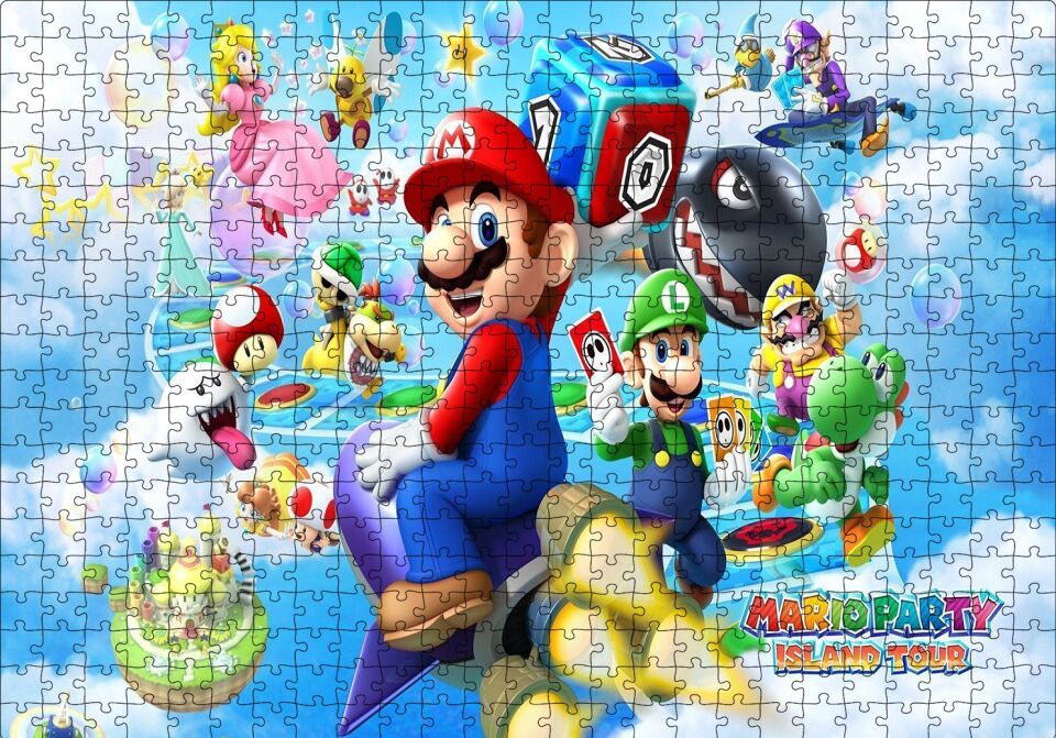 Nintendo Mario Party Island Tour Puzzle Yapboz MDF Ahşap 500 Parça 49 cm X 68 cm