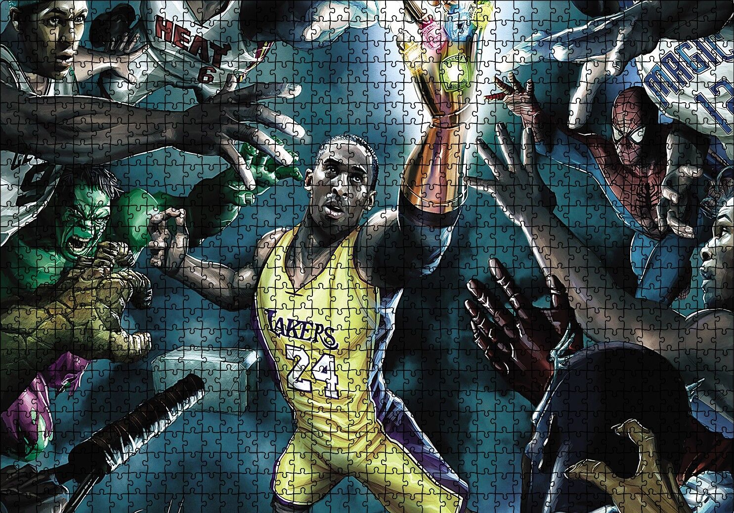 Havalı Nba Puzzle Yapboz MDF Ahşap 1000 Parça 49 cm X 68 cm