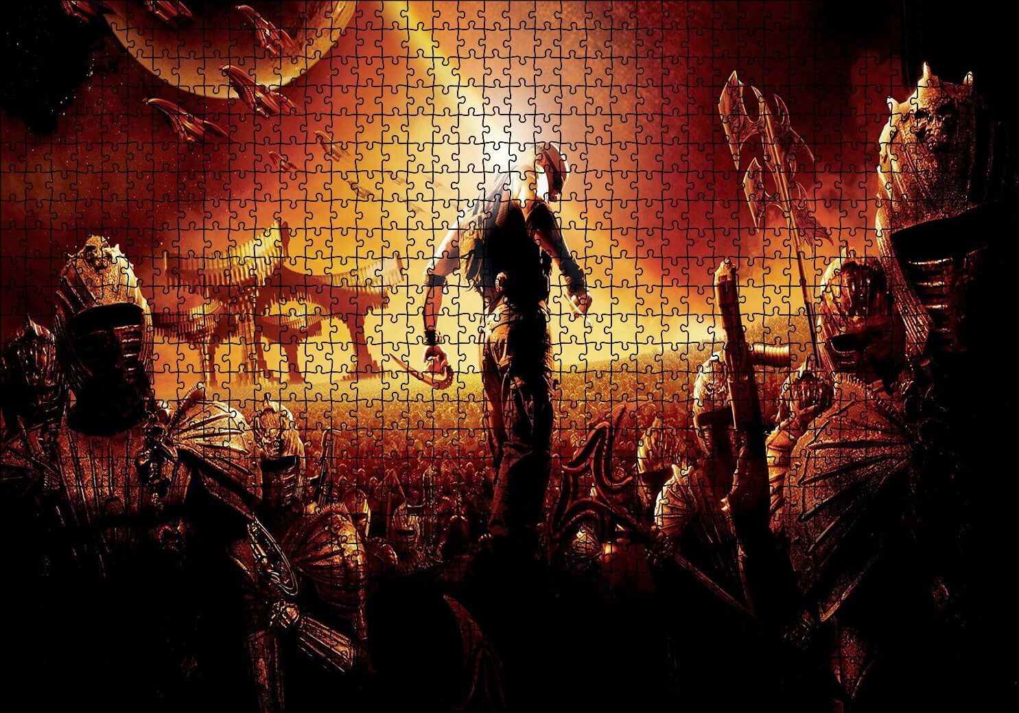 The Chronicles of Riddick 2004 Görsel Puzzle Yapboz MDF Ahşap 1000 Parça 49 cm X 68 cm