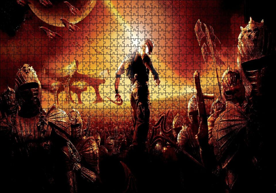 The Chronicles of Riddick 2004 Görsel Puzzle Yapboz MDF Ahşap 1000 Parça 49 cm X 68 cm