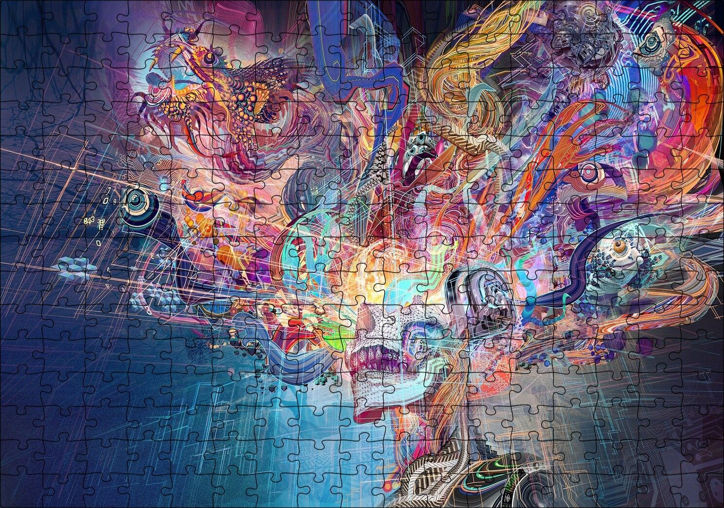 Muhteşem Beynimizdeki İmgeler Tribal Sanat Puzzle Yapboz MDF Ahşap 255 Parça 34 cm X 49 cm
