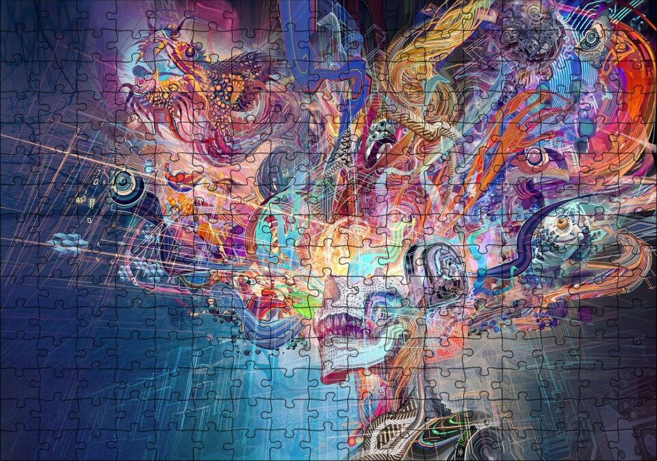 Muhteşem Beynimizdeki İmgeler Tribal Sanat Puzzle Yapboz MDF Ahşap 255 Parça 34 cm X 49 cm