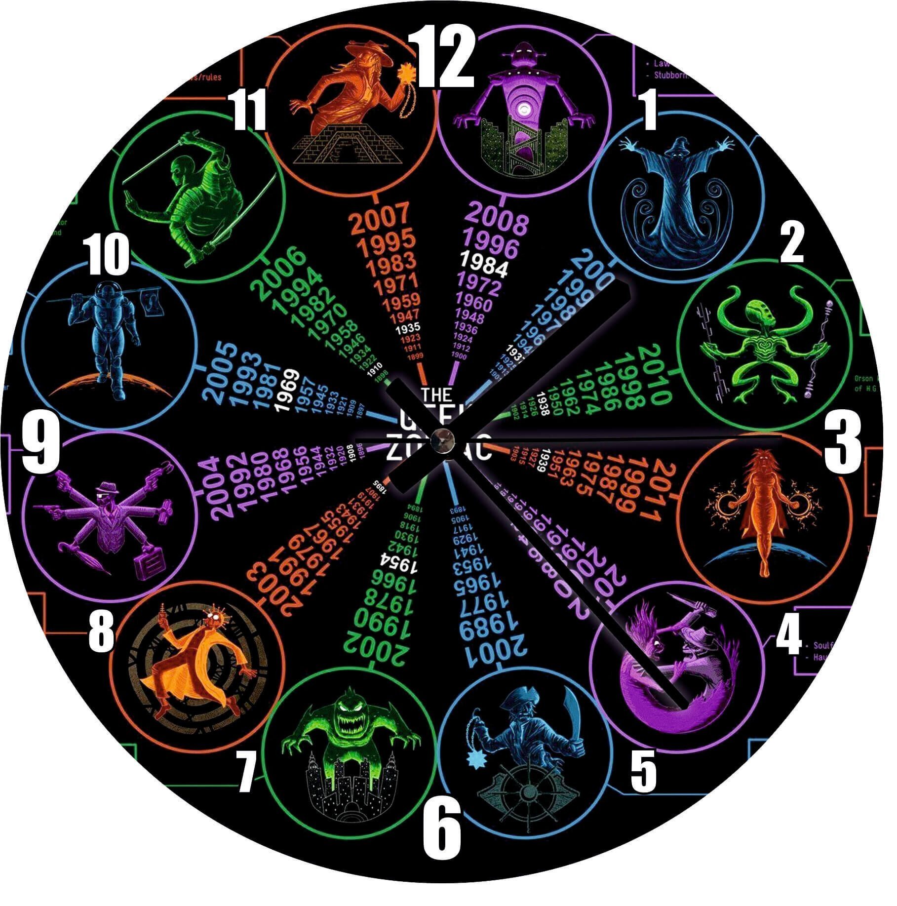 Mizahi Tablosuna Göre Meslekler Mdf Ahşap Duvar Saati