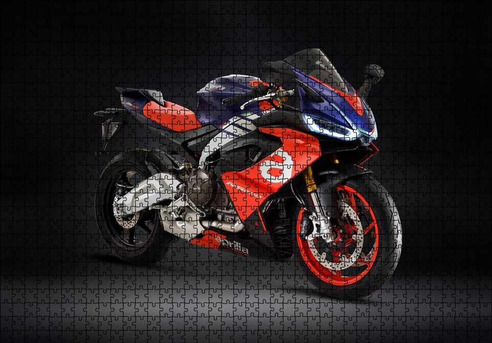 Aprilia RS 660 Yarış Motorsikleti Puzzle Yapboz MDF Ahşap 1000 Parça 49 cm X 68 cm