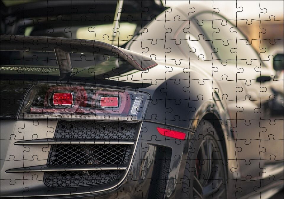 Audi TT Sağ Arka Görünüş Puzzle Yapboz MDF Ahşap