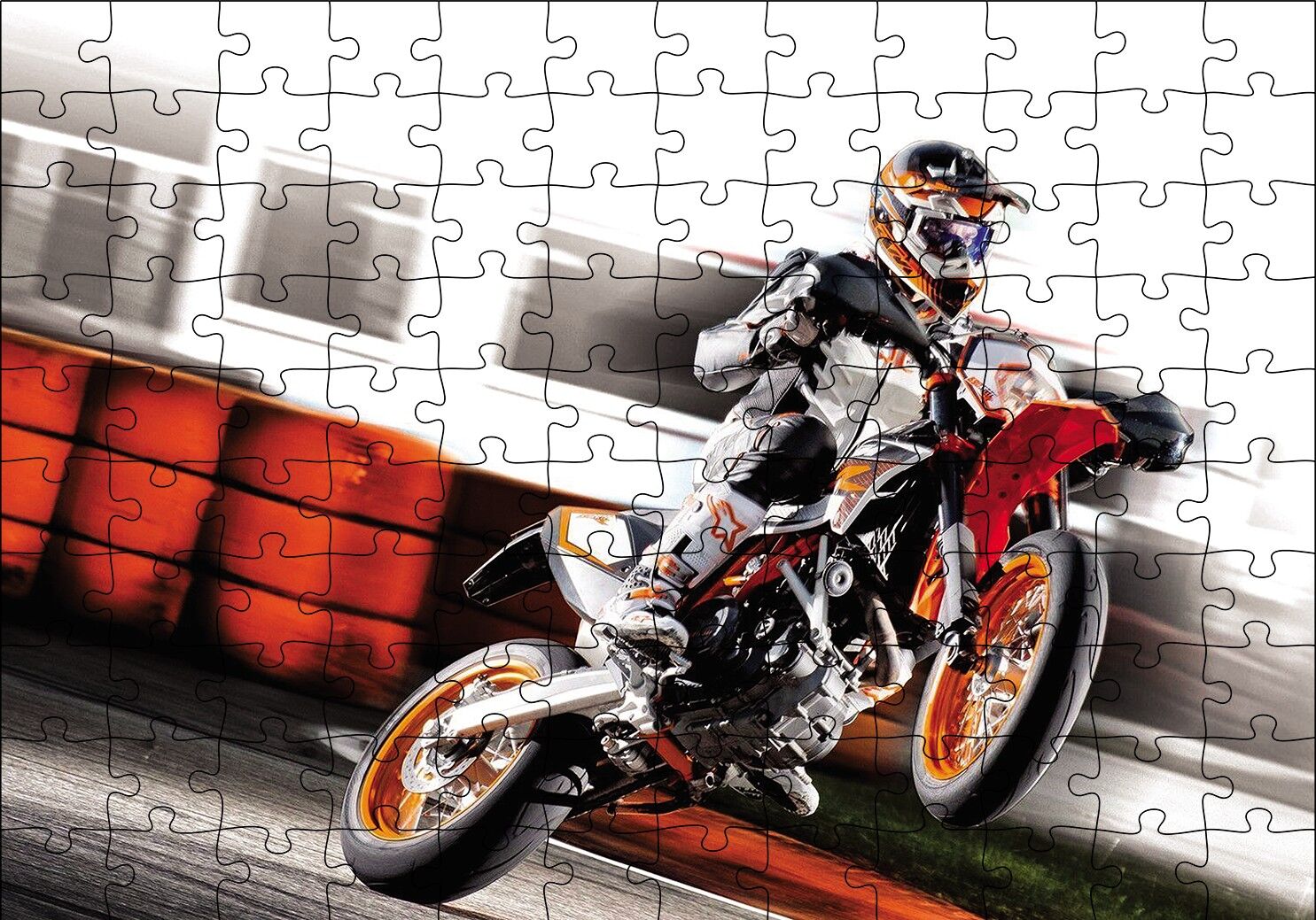 Kros Motor Yarışı Puzzle Yapboz MDF Ahşap