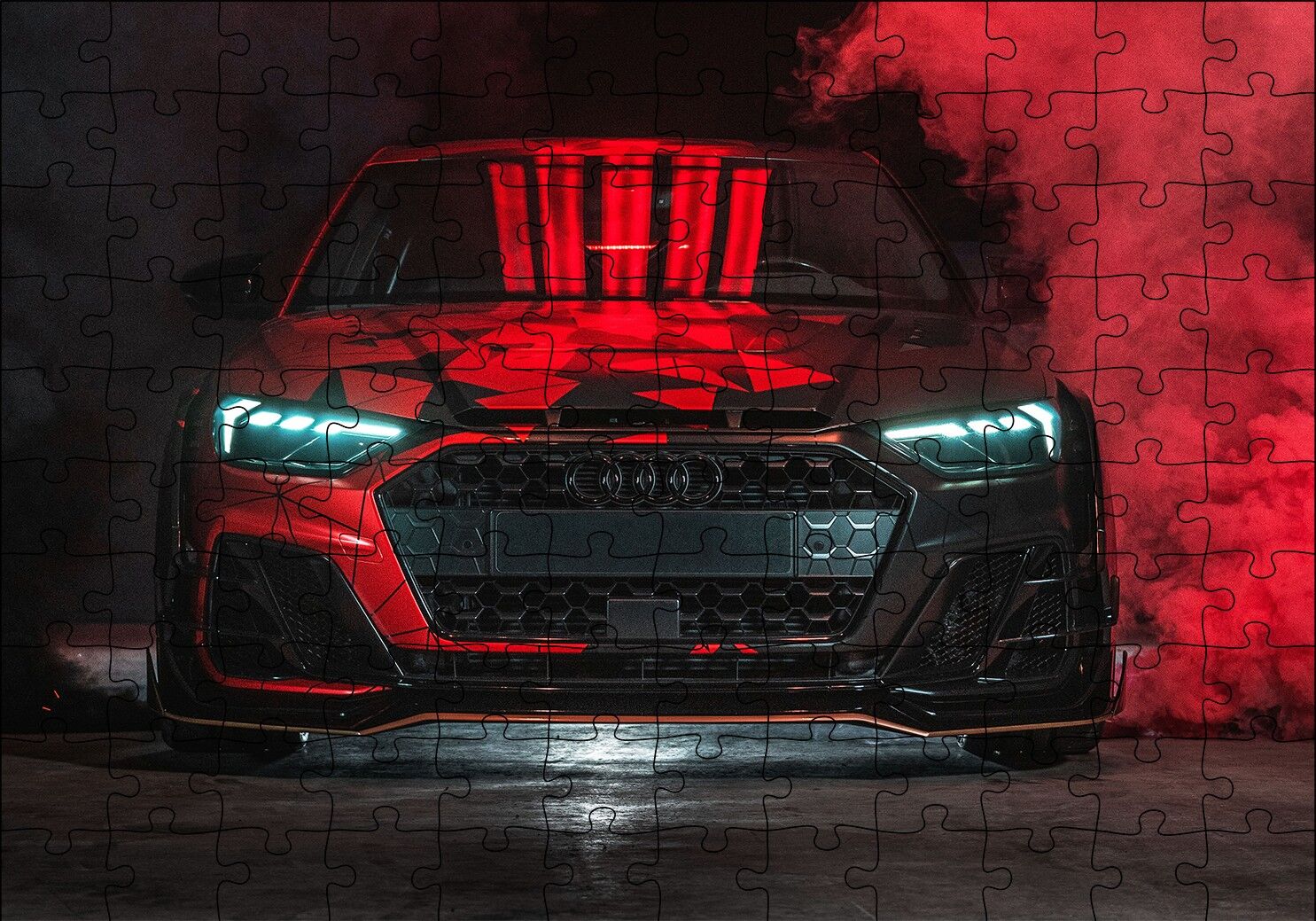 Audi A1 ABT Sportsline Puzzle Yapboz MDF Ahşap 120 Parça 24 cm X 34 cm