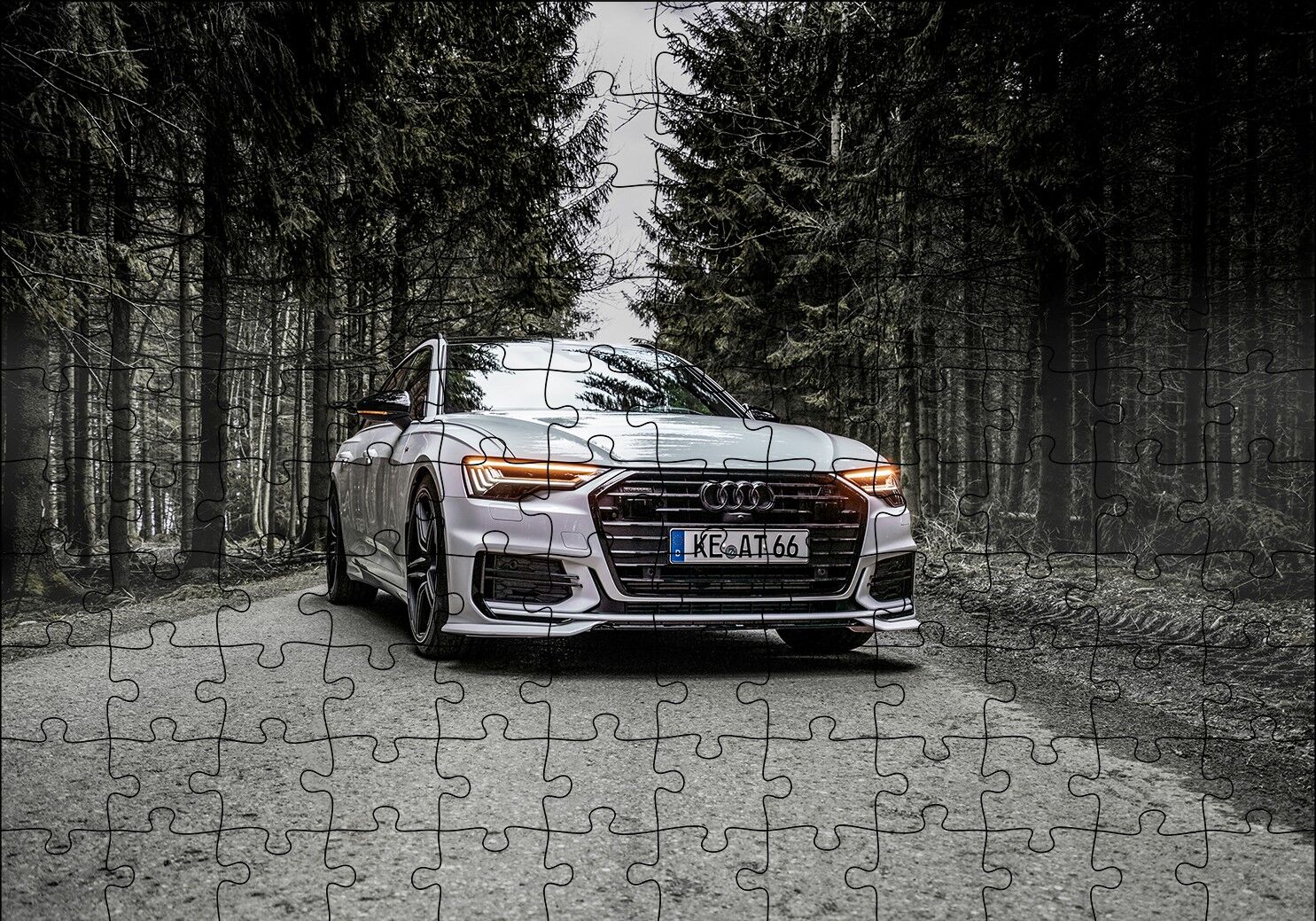 Audi A6 3.0 TDI Avant Puzzle Yapboz MDF Ahşap 120 Parça 24 cm X 34 cm