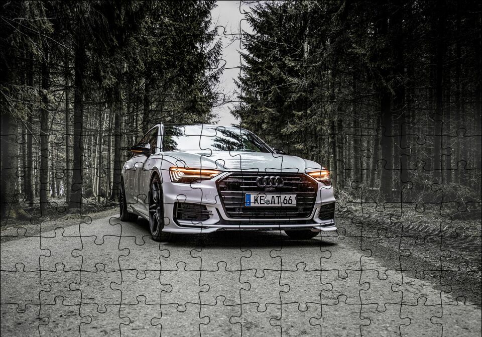 Audi A6 3.0 TDI Avant Puzzle Yapboz MDF Ahşap 120 Parça 24 cm X 34 cm