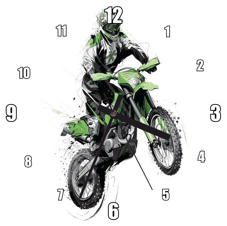 Fuarı Motor Show Görseli Mdf Ahşap Duvar Saati 50 cm Çap
