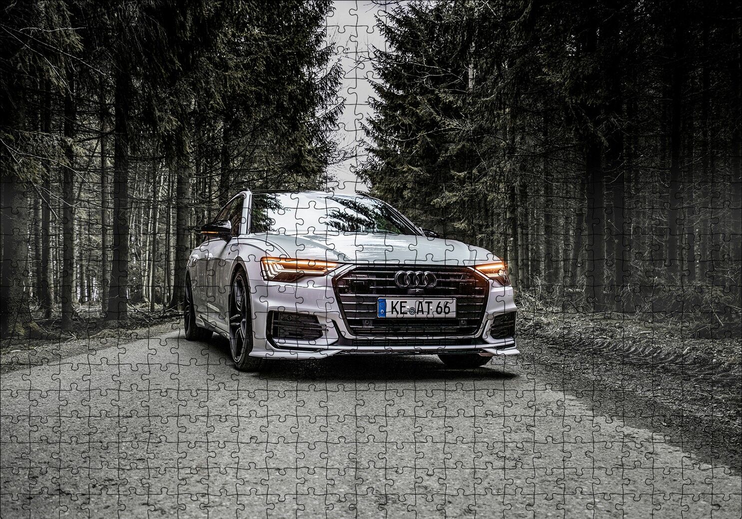 Audi A6 3.0 TDI Avant Puzzle Yapboz MDF Ahşap 500 Parça 49 cm X 68 cm
