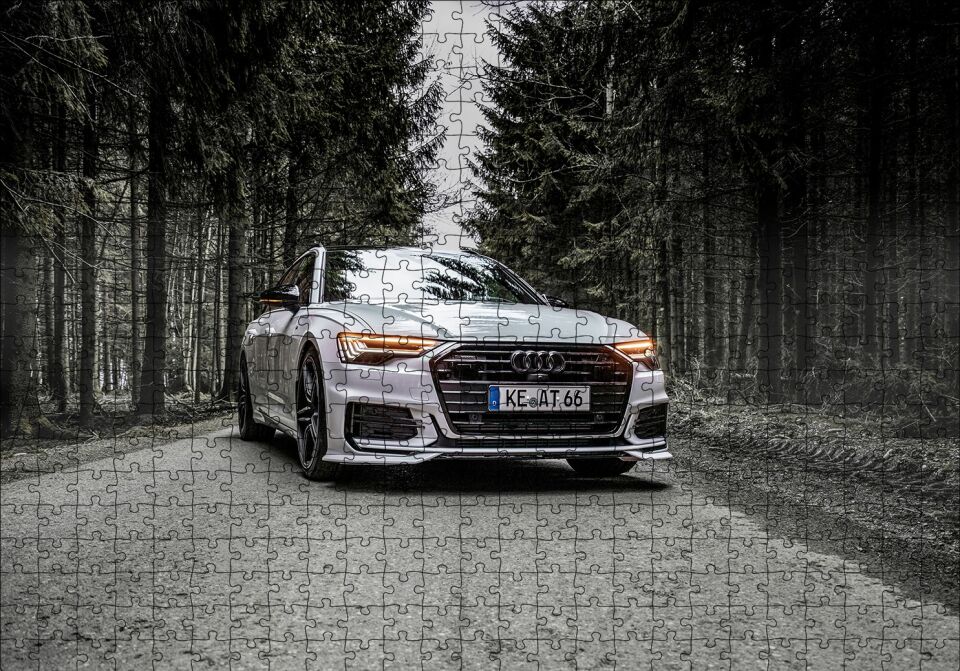Audi A6 3.0 TDI Avant Puzzle Yapboz MDF Ahşap 500 Parça 49 cm X 68 cm