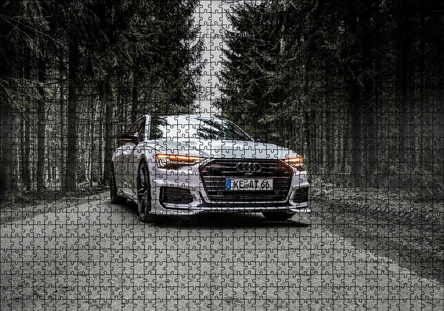 Audi A6 3.0 TDI Avant Puzzle Yapboz MDF Ahşap 1000 Parça 49 cm X 68 cm