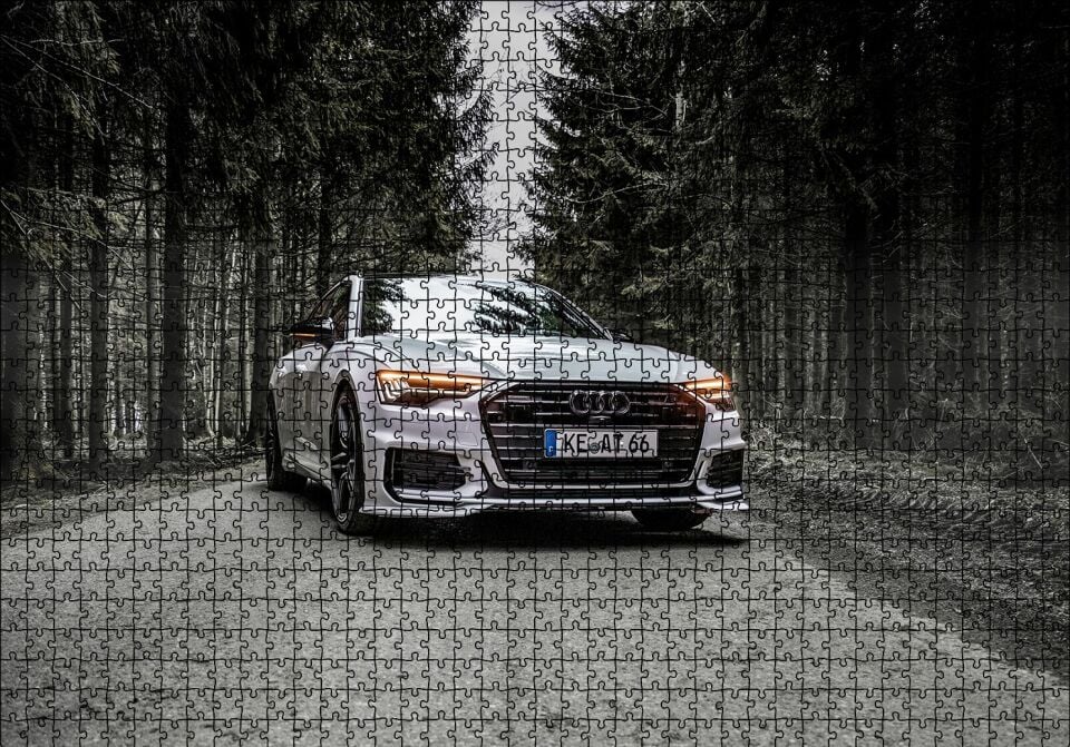 Audi A6 3.0 TDI Avant Puzzle Yapboz MDF Ahşap 1000 Parça 49 cm X 68 cm