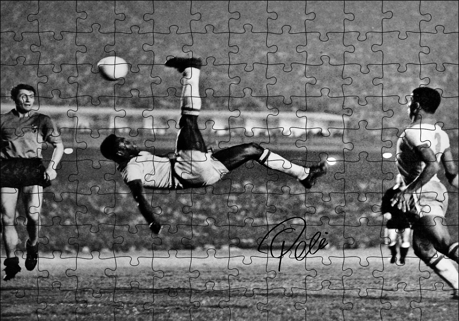 Pele Rövaşata Puzzle Yapboz MDF Ahşap 120 Parça 24 cm X 34 cm