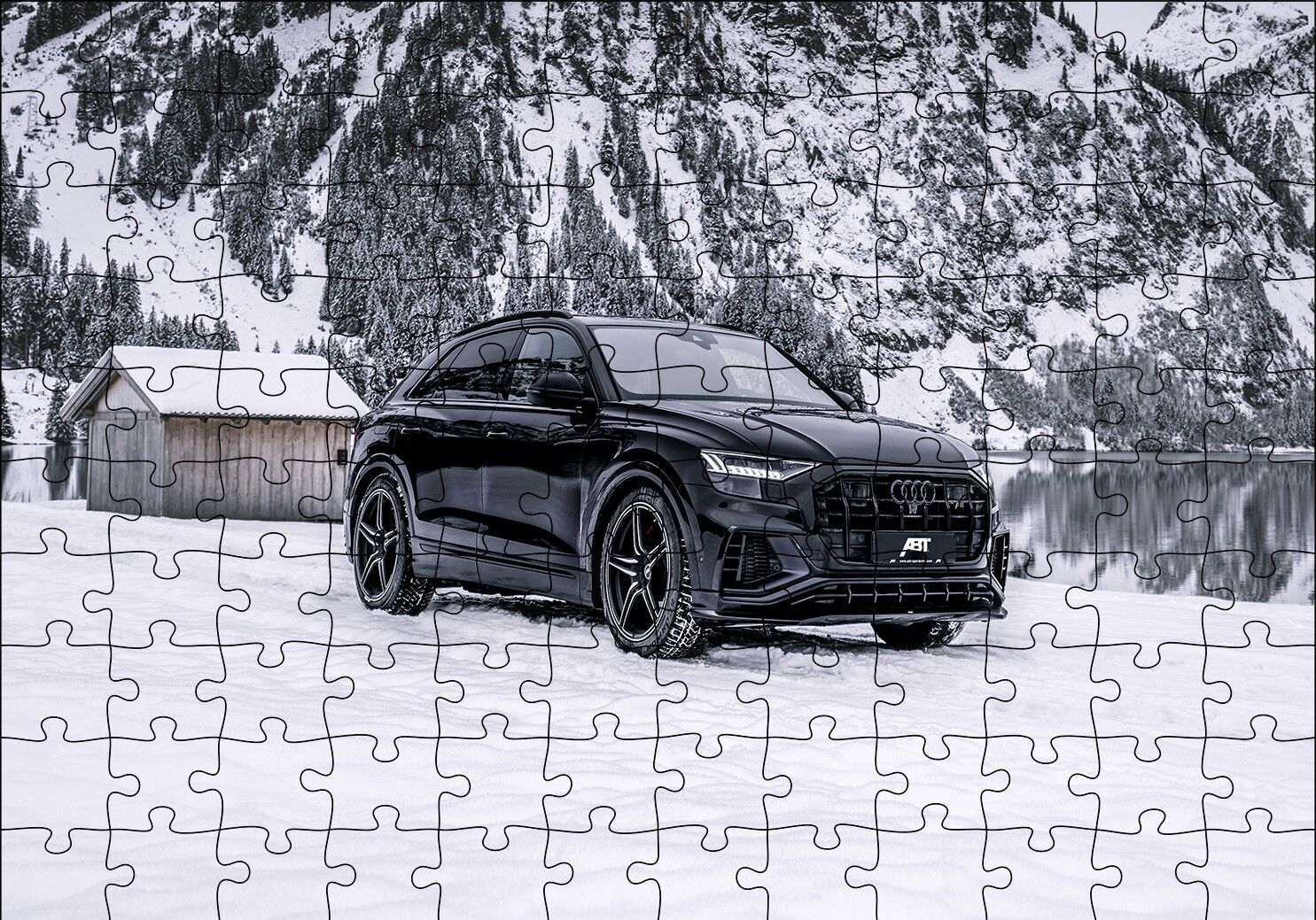 Audi SQ8 TDI Puzzle Yapboz MDF Ahşap 120 Parça 24 cm X 34 cm